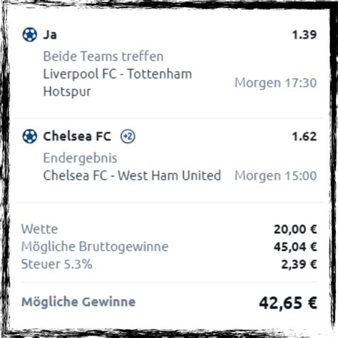 wettschein der woche|Wettscheine zum Nachtippen für heute & morgen .